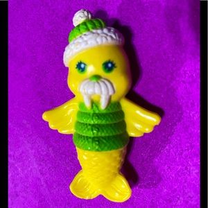 SEA WEES VINTAGE 80s WHISKERS WALRUS MERMAID PET KENNER TOY 2.75” RARE